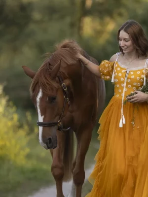 Solola - Senfgelbes Daisy Kleid